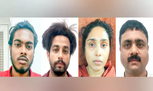 അർധരാത്രി ഹോസ്റ്റലിൽ കയറി കവർച്ച: നിയമ വിദ്യാർഥിനി ഉൾ​െപ്പടെ നാലുപേർ അറസ്റ്റിൽ