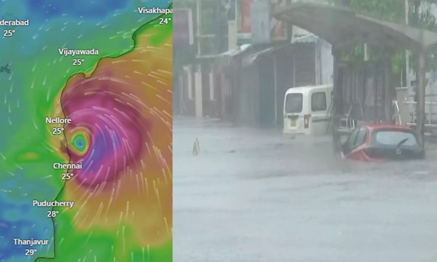 ചെന്നൈയിൽ പെയ്തത് 47 വർഷത്തിനിടെ ഏറ്റവും കൂടിയ മഴ; മിഗ്ജോം ചുഴലിക്കാറ്റ് തീരത്തോടടുക്കുന്നു