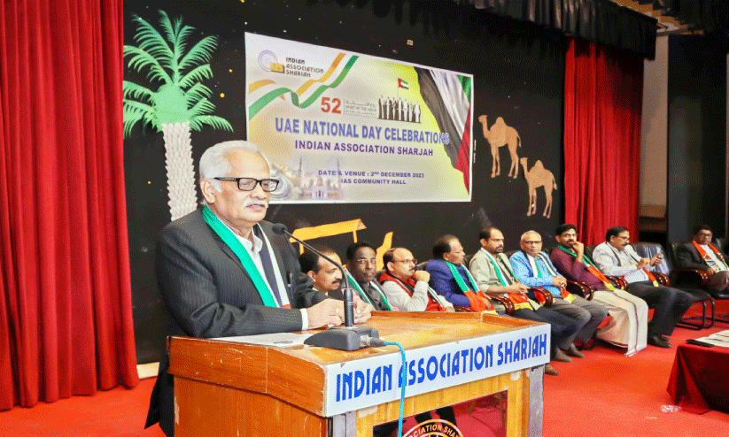 ഇ​ന്ത്യ​ൻ അ​സോ​സി​യേ​ഷ​ൻ ഷാ​ർ​ജ ദേ​ശീ​യ ദി​നാ​ഘോ​ഷ ച​ട​ങ്ങ്​