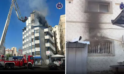 സാ​ൽ​മി​യ​യി​ൽ ര​ണ്ടി​ട​ത്ത് തീ​പി​ടി​ത്തം