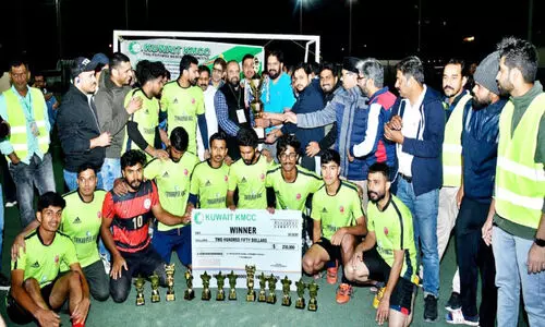 കെ.​എം.​സി.​സി ഫു​ട്ബാ​ൾ: തൃ​ക്ക​രി​പ്പൂ​ർ ചാ​മ്പ്യ​ൻ​മാ​ർ