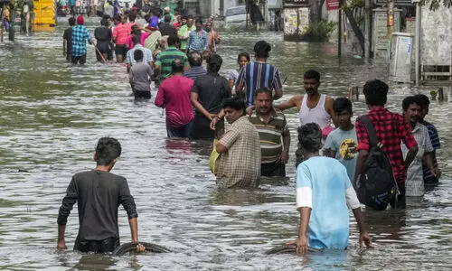 മിഗ്ജോം ആന്ധ്ര തീരം കയറി; ദക്ഷിണ ജില്ലകളിൽ വ്യാപക നാശം
