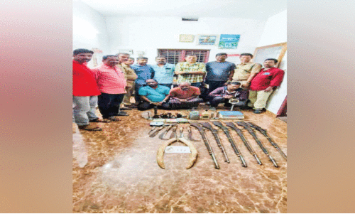 അട്ടപ്പാടിയിൽ ആനക്കൊമ്പും നാടൻ തോക്കുകളുമായി മൂന്നുപേർ പിടിയിൽ