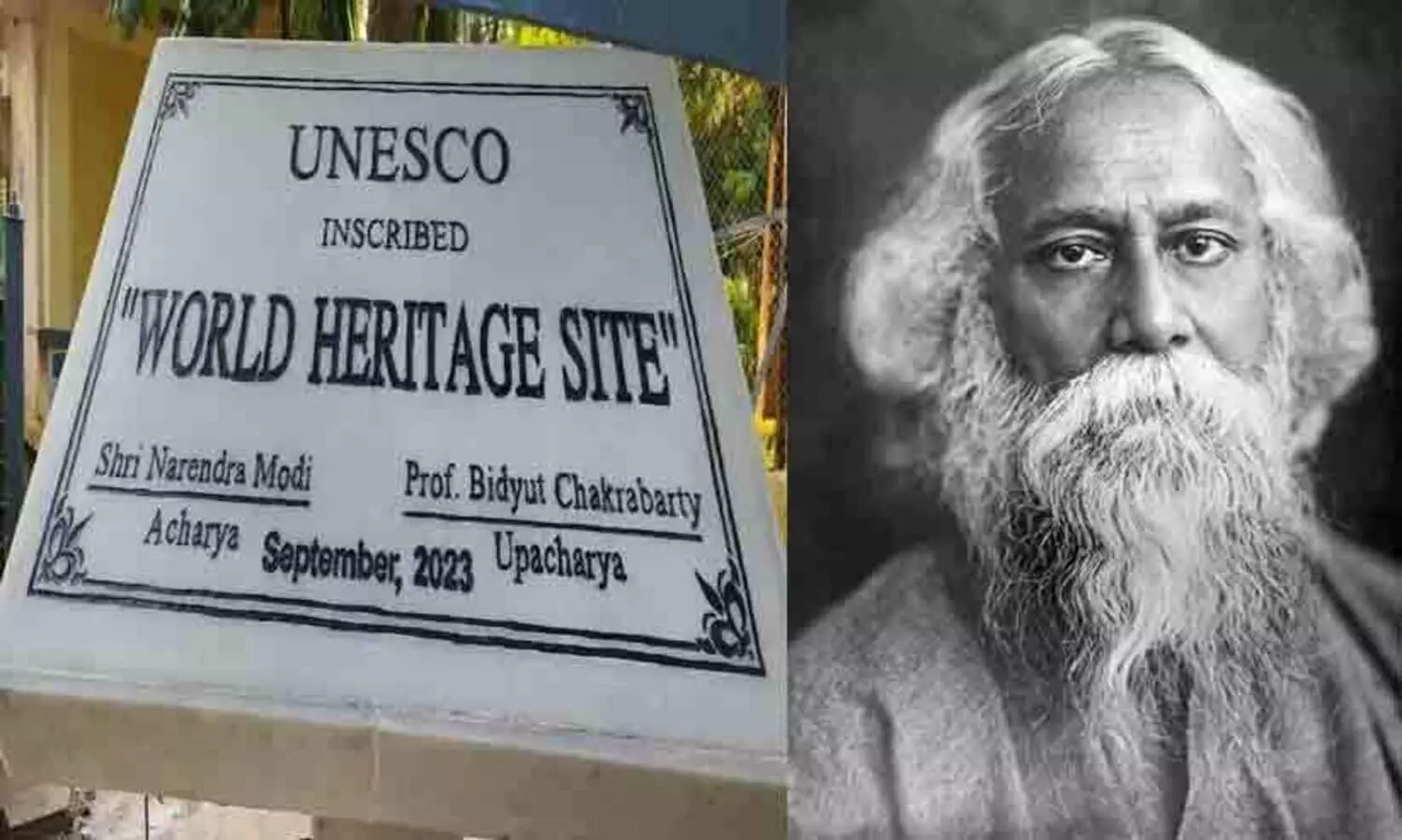ടാഗോർ ഇല്ലാത്ത വിവാദ ഫലകങ്ങൾ വിശ്വഭാരതി സർവകലാശാല നീക്കി
