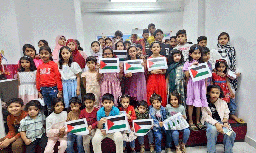 ബാ​ല​സം​ഗ​മ​വും ഫ​ല​സ്തീ​ന്‍ ഐ​ക്യ​ദാ​ര്‍ഢ്യ​വും സം​ഘ​ടി​പ്പി​ച്ചു