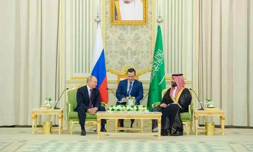 Russian President Vladimir Putin meets Saudi Crown Prince Mohammed bin Salman in Riyadh Russian President Vladimir Putin meets Saudi Crown Prince Mohammed bin Salman in Riyadh