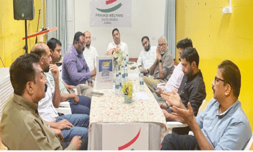 പ്ര​വാ​സി വെ​ൽ​ഫെ​യ​ർ ജു​ബൈ​ലി​ൽ ടേ​ബി​ൾ ടോ​ക് സം​ഘ​ടി​പ്പി​ച്ചു