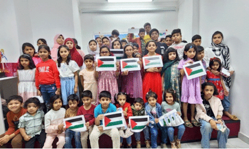 ബാ​ല​സം​ഗ​മ​വും ഫ​ല​സ്തീ​ന്‍ ഐ​ക്യ​ദാ​ര്‍ഢ്യ​വും സം​ഘ​ടി​പ്പി​ച്ചു