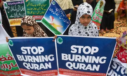 burning Quran
