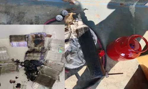 എ.​ടി.​എ​മ്മി​ലെ മോ​ഷ​ണ​ശ്ര​മ​ം; ഏ​ഴു ല​ക്ഷം രൂ​പ ക​ത്തി​ന​ശി​ച്ചു