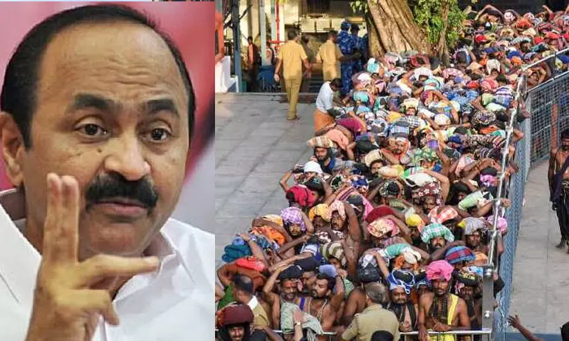 ശബരിമലയില്‍ സര്‍ക്കാരിനും ദേവസ്വത്തിനും ഉത്തരവാദിത്തമില്ലാത്ത സങ്കടകരമായ അവസ്ഥയെന്ന് വി.ഡി സതീശൻ
