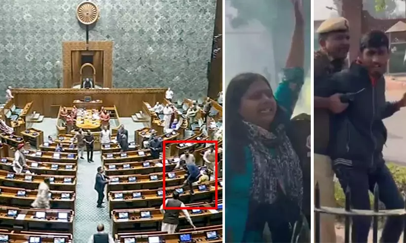 പാർലമെന്‍റിലെ സുരക്ഷാ വീഴ്ച: ഏഴ് ഉദ്യോഗസ്ഥർക്ക് സസ്പെൻഷൻ