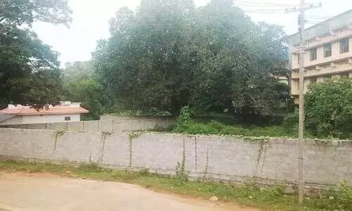 വ്യ​വ​സാ​യ​വ​കു​പ്പ് കെ​ട്ടി​യ​ട​ച്ച വ​യ​ലി​ൽ ക്ഷേ​ത്ര​ത്തി​ന്റെ ഗ്രൗ​ണ്ട്