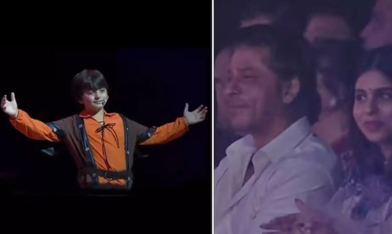 AbRam imitates dad SRK’s signature pose at annual function