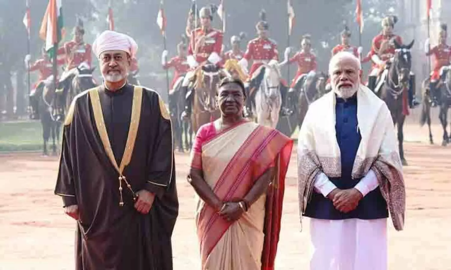 Sultan of Oman with PM modi and president of india