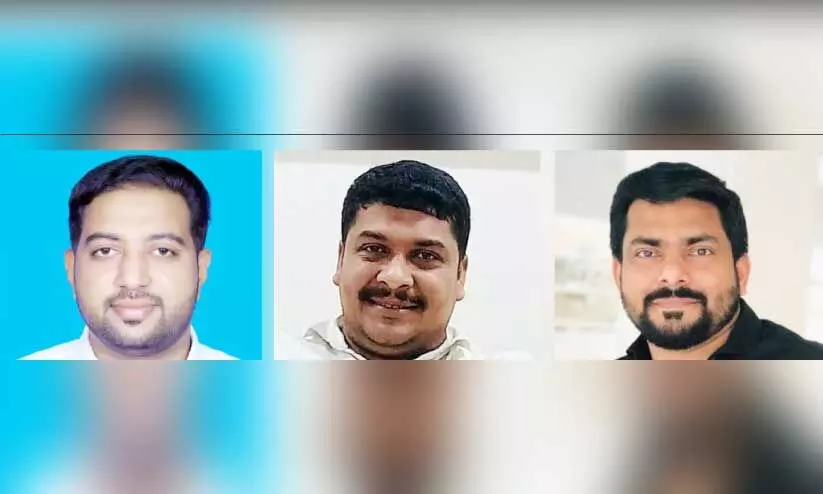 ഇ​സ്മാ​യി​ൽ വ​ള്ളി​യോ​ത്ത്, ഹാ​ഷി​ദ് മു​ണ്ടോ​ത്ത്, ഹ​ർ​ഷാ​ദ് കാ​യ​ണ്ണ