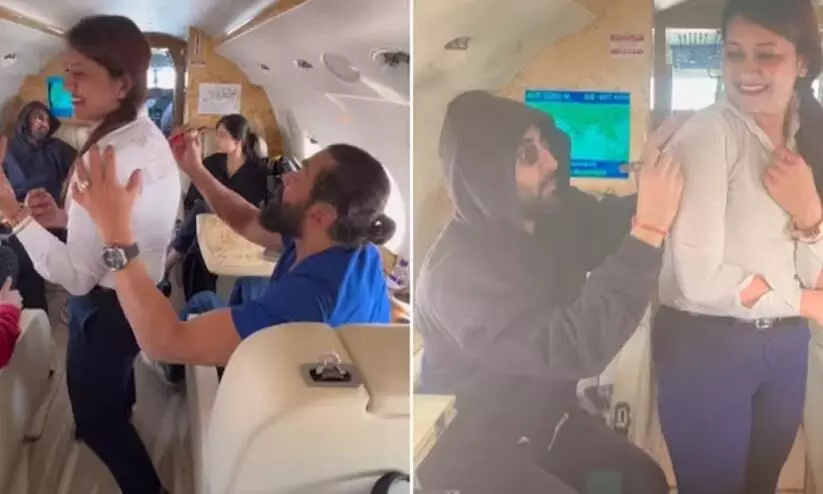 Ranbir Kapoor, Bobby Deol autograph flight attendant’s shirt. Video is viral