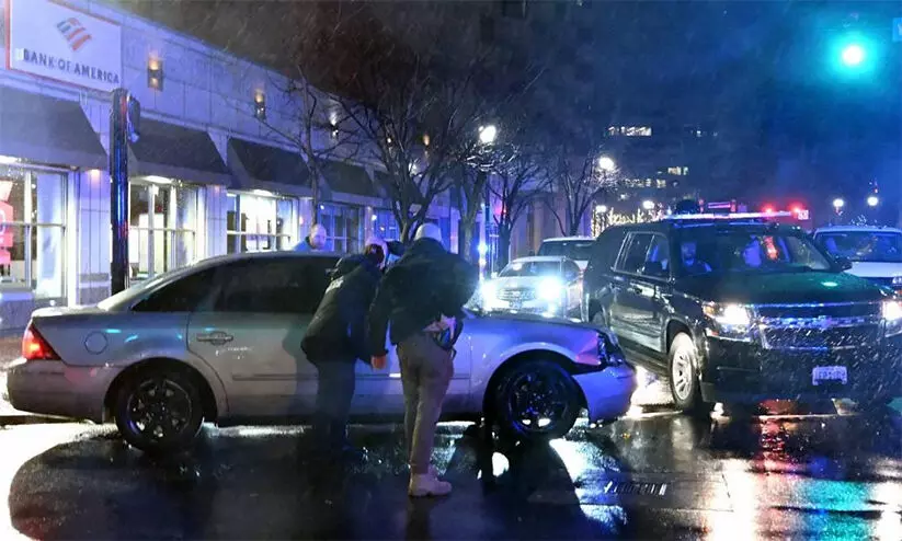 US President car crash