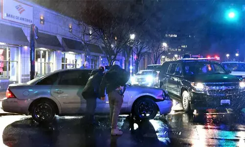 US President car crash