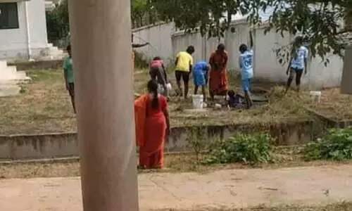 Students made to clean septic tank in Karnataka school, Principal arrested Students made to clean septic tank in Karnataka school, Principal arrested