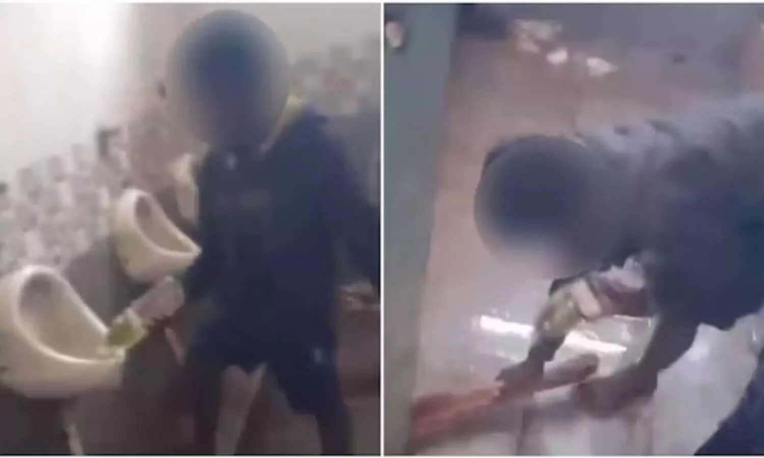 സർക്കാർ സ്കൂളിൽ ശുചിമുറി വൃത്തിയാക്കി വിദ്യാർഥികൾ; വീഡിയോ പ്രചരിച്ചതോടെ പ്രതിഷേധവുമായി രക്ഷിതാക്കൾ