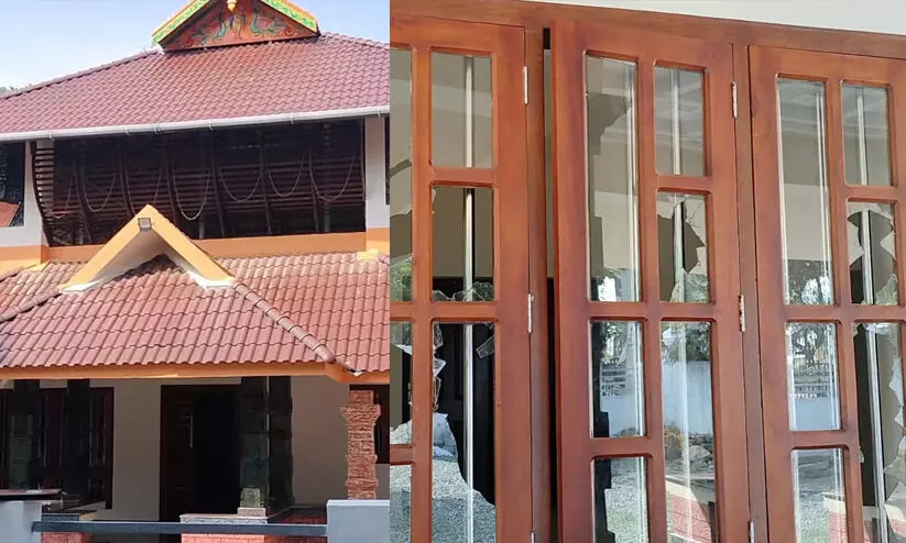 പന്തളത്ത് ആർ.എസ്.എസ് കാര്യാലയത്തിനുനേരെ ആക്രമണം പന്തളത്ത് ആർ.എസ്.എസ് കാര്യാലയത്തിനുനേരെ ആക്രമണം