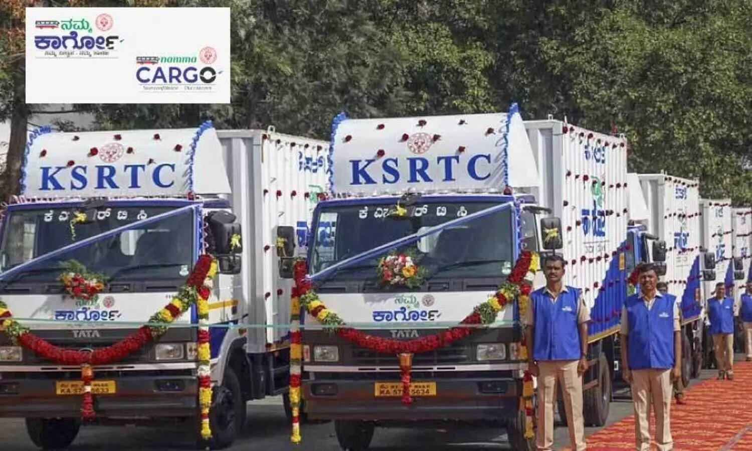 കെ.​എ​സ്.​ആ​ർ.​ടി.​സി​ക്ക് കീ​ഴി​ൽ ‘ന​മ്മ കാ​ർ​ഗോ’ ട്ര​ക്ക് സ​ർ​വി​സ് ഫ്ലാ​ഗ് ഓ​ഫ് ചെ​യ്ത​പ്പോ​ൾ