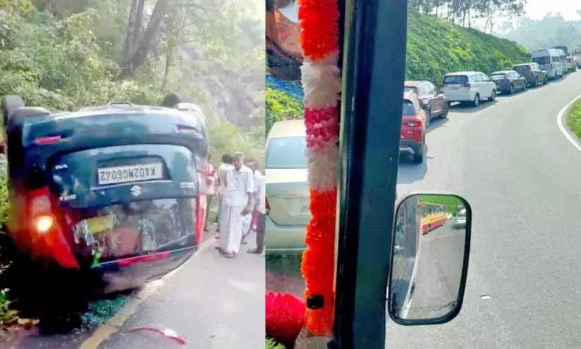 താ​മ​ര​ശ്ശേ​രി ചു​ര​ത്തി​ലെ ഗ​താ​ഗ​തക്കുരു​ക്ക്