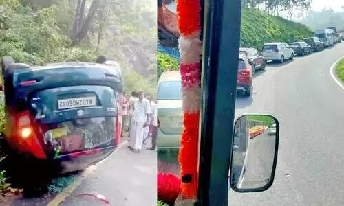 താ​മ​ര​ശ്ശേ​രി ചു​ര​ത്തി​ലെ ഗ​താ​ഗ​തക്കുരു​ക്ക്