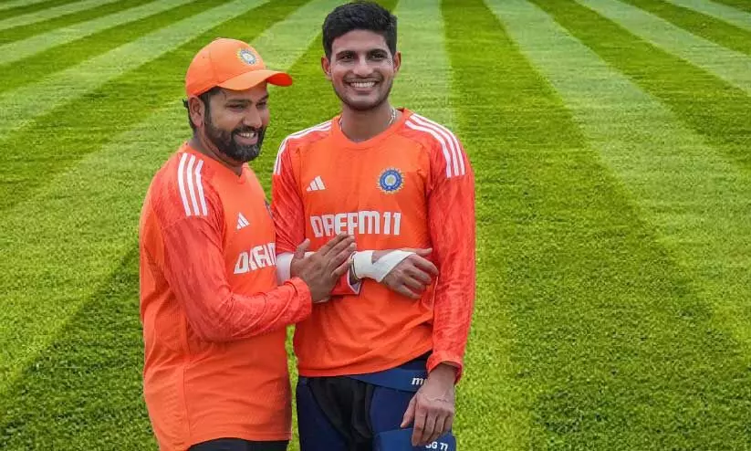 ഇന്ത്യൻ ക്യപ്റ്റൻ രോഹിത് ശർമയും ശുഭ്മൻ ഗില്ലും പരിശീലനത്തിനിടെ