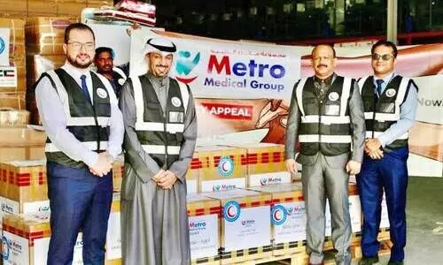 ഗ​സ്സ​യി​ലേ​ക്ക് സ​ഹാ​യ​ഹ​സ്തം നീ​ട്ടി മെ​ട്രോ മെ​ഡി​ക്ക​ൽ ഗ്രൂ​പ്