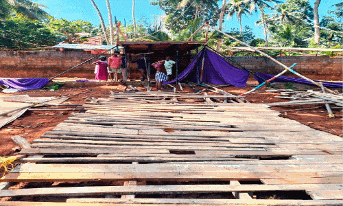 തിരുപുറം ഫെസ്റ്റ്​; ആഘോഷത്തിനായി സ്ഥാപിച്ച താൽക്കാലിക പാലം തകർന്നു