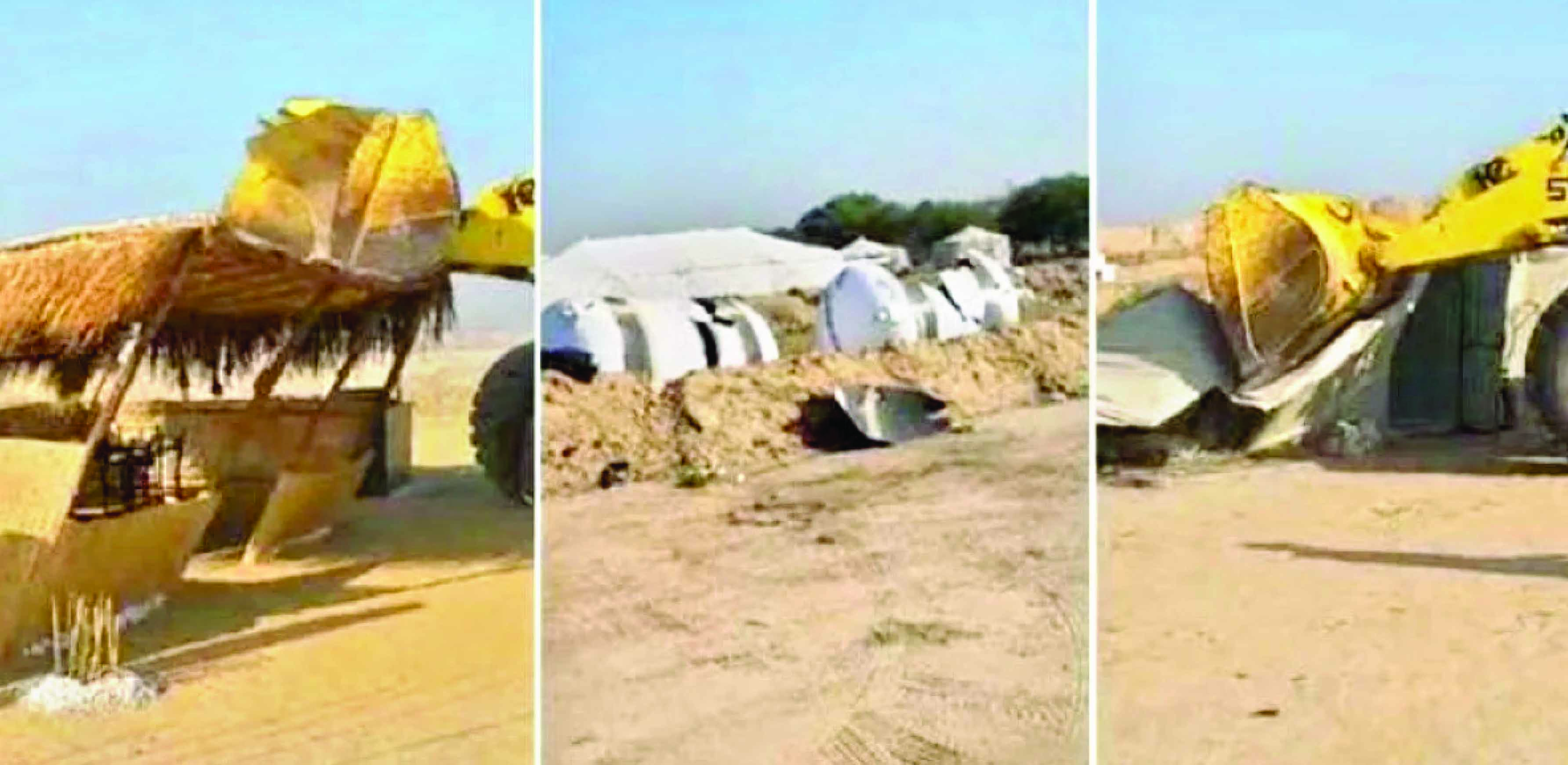 അനധികൃതമായി സ്ഥാപിച്ച 17 ക്യാമ്പുകൾ നീക്കം ചെയ്തു അനധികൃതമായി സ്ഥാപിച്ച 17 ക്യാമ്പുകൾ നീക്കം ചെയ്തു