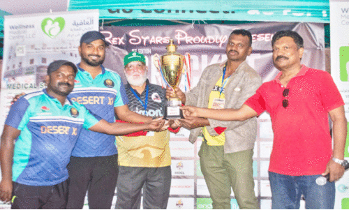 റെ​ക്സ് സ്റ്റാ​ർ ക്രി​ക്ക​റ്റ് ടൂ​ർ​ണ​മെ​ന്റ് വി​ജ​യി ഡെ​സേ​ർ​ട്ട് ഇ​ല​വ​ൻ