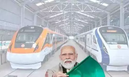 Prime Minister Narendra Modi flagged off six Vande Bharat and two new Amrit Bharat trains