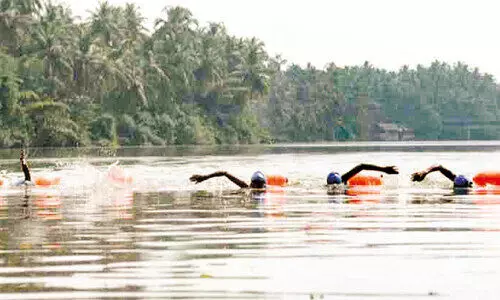 ഓപൺ വാട്ടർ സ്വിമ്മിങ്ങിന് കടലുണ്ടി പുഴയിൽ തുടക്കം