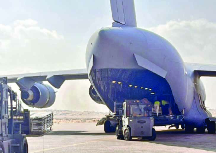 പു​തു​വ​ർ​ഷം; ഗ​സ്സ​യി​ലേ​ക്ക് പ​റ​ന്ന​ത് മൂ​ന്നു വി​മാ​നം