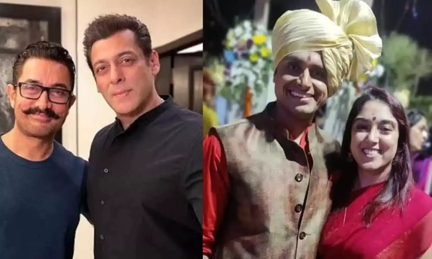 Aamir Khan, son Junaid, ex-wife Kiran Rao and family spotted at Salman Khans home for Ira Khan pre-wedding bash.