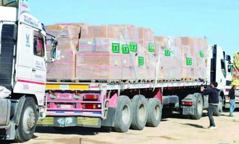 ഗ​സ്സ​യി​ലേ​ക്ക് സൗ​ദി കാ​രു​ണ്യം തു​ട​രു​ന്നു