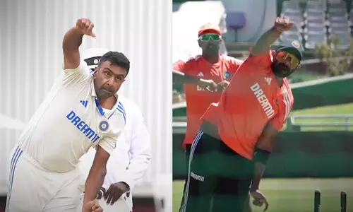 അശ്വിന്റെ ബൗളിങ് ആക്ഷൻ അനുകരിച്ച് ബുംറ; കണ്ടാസ്വദിച്ച് രാഹുൽ ​ദ്രാവിഡ്