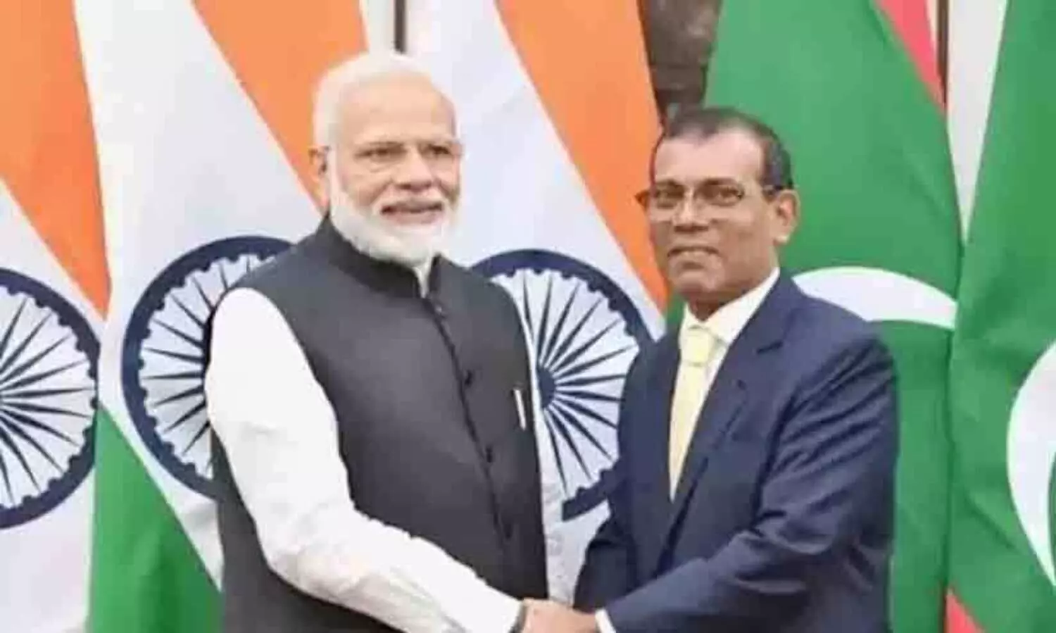 Maldives ex president Mohamed Nasheed with PM Modi