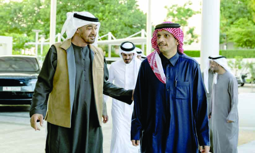 ഖത്തർ പ്രധാനമന്ത്രി അബൂദബിയിൽ; ശൈഖ്​ മുഹമ്മദുമായി കൂടിക്കാഴ്ച നടത്തി