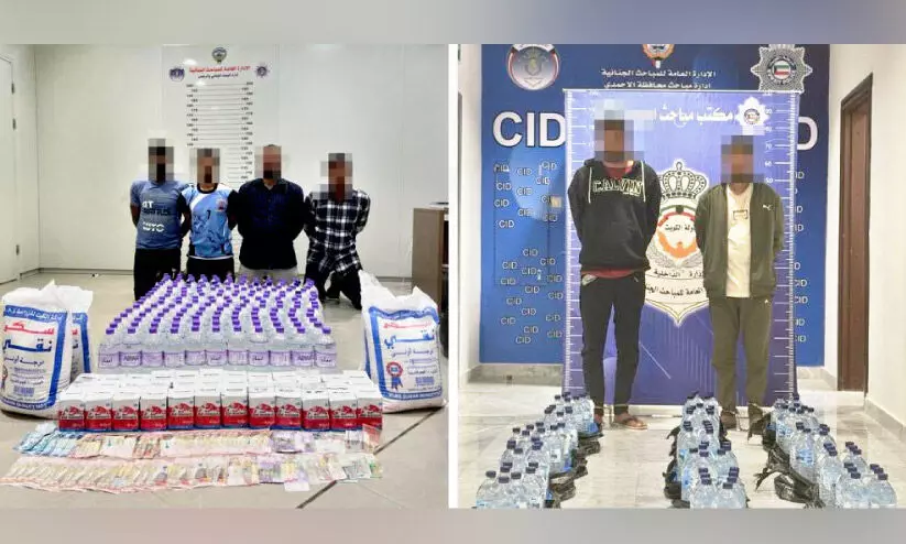 മദ്യനിർമാണം: ആറു പേർ പിടിയിൽ മദ്യനിർമാണം: ആറു പേർ പിടിയിൽ