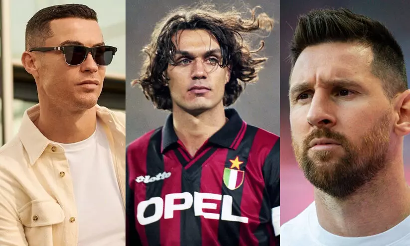 Paolo Maldini, Lionel Messi, Cristiano Ronaldo Paolo Maldini, Lionel Messi, Cristiano Ronaldo