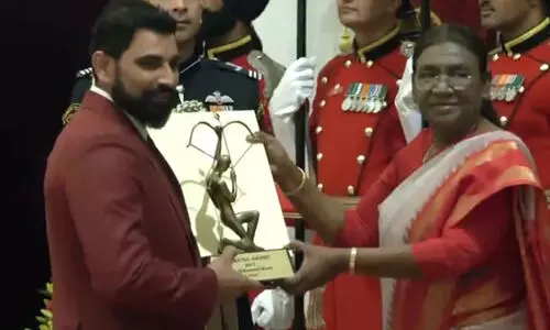 ‘ഈ പുരസ്കാരം ഒരു സ്വപ്നമായിരുന്നു, അത് യാഥാർഥ്യമായിരിക്കുന്നു’; അർജുന അവാർഡ് സ്വീകരിച്ച് മുഹമ്മദ് ഷമി