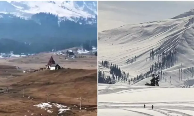 കശ്മീരിൽ ശൈത്യകാലത്തും മഞ്ഞില്ല; നിരാശയിൽ സഞ്ചാരികൾ