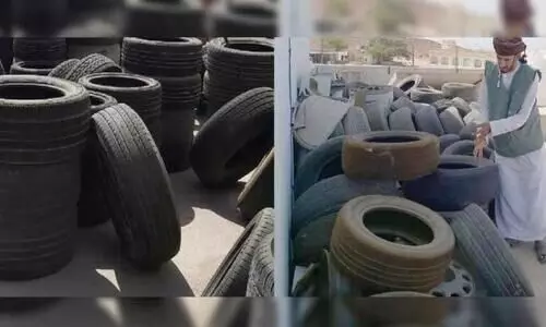 ഉ​പ​യോ​ഗി​ച്ച ട​യ​റു​ക​ൾ വി​ൽ​പ​ന ന​ട​ത്തി​യ​ത്​ സി.​പി.​എ പി​ടി​ച്ചെ​ടു​ത്ത​പ്പോ​ൾ