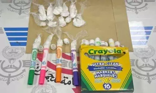 ക​ള​ർ പേ​ന​യു​ടെ രൂ​പ​ത്തി​ൽ എ​ത്തി​ച്ച ല​ഹ​രി പി​ടി​കൂ​ടി