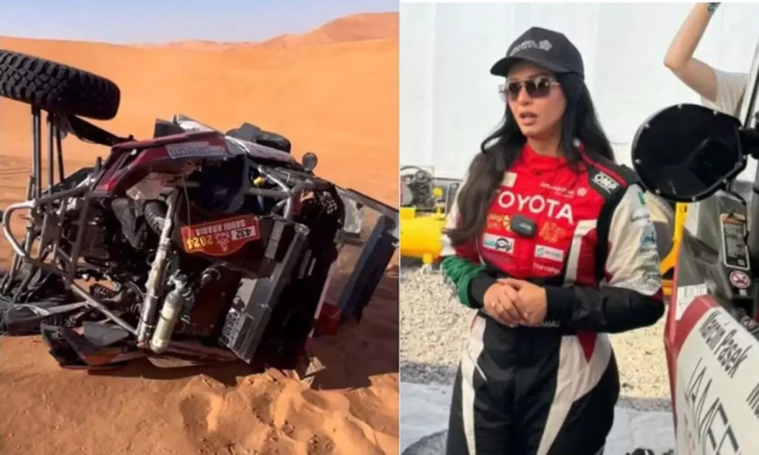 ഡാകർ റാലിക്കിടെ കാർ അപകടത്തിൽപ്പെട്ടു; സൗദി മത്സരാർഥി പുറത്ത്