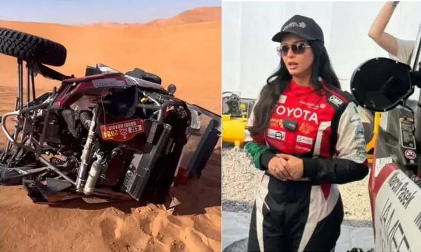 ഡാകർ റാലിക്കിടെ കാർ അപകടത്തിൽപ്പെട്ടു; സൗദി മത്സരാർഥി പുറത്ത്